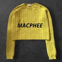 MACPHEE マカフィー　ケーブル編み クロップドニット 定価1.7万　黄色