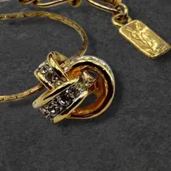 YSL イヴサンローランネックレス ゴールド リングモチーフ ストーン 515