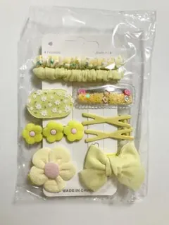 キッズ　ヘアアクセサリー セット 黄色A