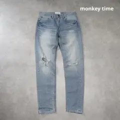 monkey time / ダメージ 加工 スキニー デニム パンツ ジーンズのサムネイル