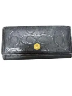 COACH ブラックレザー 長財布