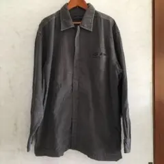 DOUBLE BREAK グレーのコーデュロイ　ファスナーシャツ