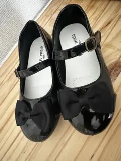 ブラックリボン付きメリージェーンシューズ 20cm キッズフォーマル