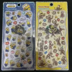(315)プチドロップシール　ミニオン　おさるのジョージ　プチドロ　正規品のサムネイル