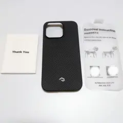 iPhone14 Pro ケース MagSafe対応 アラミド繊維製 ブラック