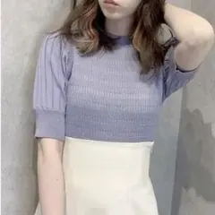 dazzlin アメスリデザインリブニット パープルのサムネイル