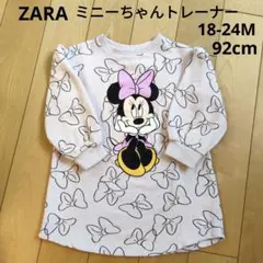 ZARA ミニーマウス トレーナー 18-24M 90cm　リボン柄　ザラ