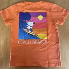 サーフィン　スヌーピー　Tシャツ　オレンジ　95