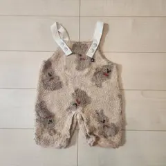 ウサギ柄ロンパース 70cm ベージュ