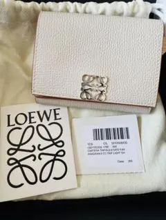 新品 ロエベ アナグラムトライフォールド 三つ折り財布