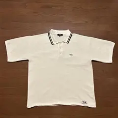 BEAMS サーマルニットポロシャツ Lサイズ ホワイト ビッグシルエット