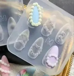 ホイップ　クリーム　ネイル　パーツ　デコ シリコン　モールド レジン