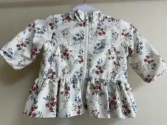 petit main 花柄フード付きジャケット 80