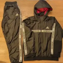 adidas 防寒着　フード付きジャケット パンツ　上下セット 140