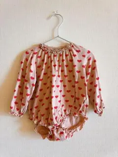 【Konges Sløjd】ハート柄ロンパース