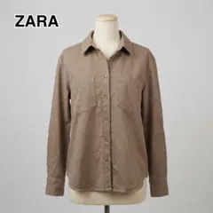 ZARA ザラ リヨセル シャツ ジャケット ベージュ S トップス