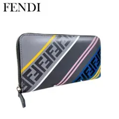 フェンディ レオパード 本物 パイソン 長財布 FF FENDI 財布 ヒョウ柄 