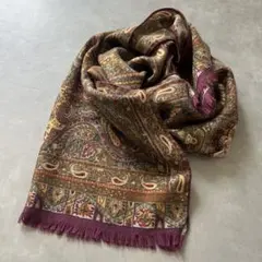 美品 ETRO エトロ ペイズリー ストール ショール カシミヤ シルク