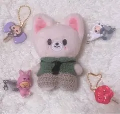 SKZOO 10cmぬい服 麦わら帽子＆お花ポシェットセット ハンドメイド