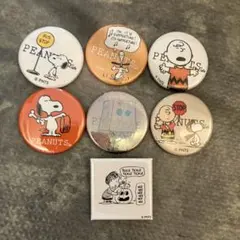PEANUTS Cafe 缶バッジ 7点セット　レア込みのサムネイル