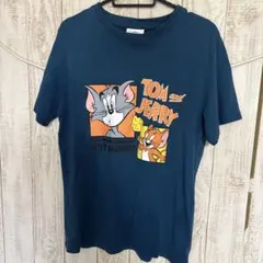 TOM and JERRY キャラクターTシャツ M ネイビー