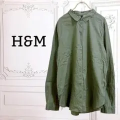 ディバイデッド エイチアンドエム》シャツ/ブラウス 長袖【F】カーキ 綿 大きい