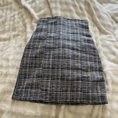 バックリボンツイードミニスカート
