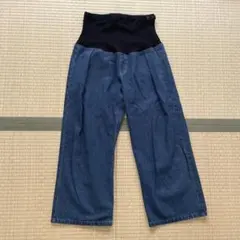 ベルメゾン　【産前・産後】マタニティサイズ デニムバギーパンツ