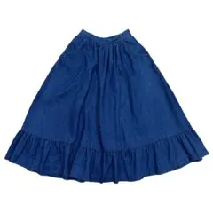 ［古着］denimskirt デニムティアードスカート フリル vintage