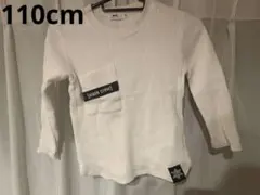 WASK 胸ポケット付き ロゴテープ ワッフル長袖Ｔシャツ110cm
