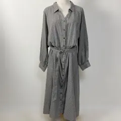 アベイル SUREVE チェック シャツワンピース ロングワンピース 4L