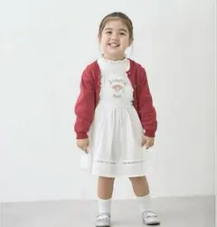 【新品・タグ付き】petit main サンリオ　エプロンジャンバースカート