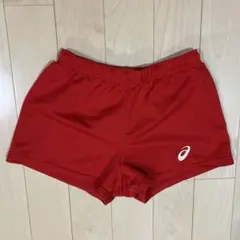 アシックス　バレーボール　レディース　ゲームパンツ（赤）