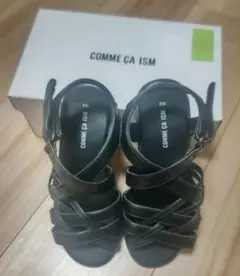 未使用品 COMME CA ISM ブラック サンダル