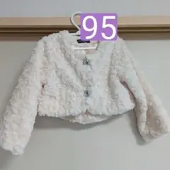 フラワー模様クリーム色ジャケット 95