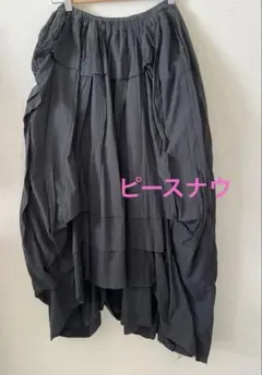 c*ん様 ブラック フレアロングスカート レイヤード