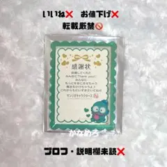 サンリオ　硬質カードケース　キャラ大ver.感謝状付き　ハンギョドン