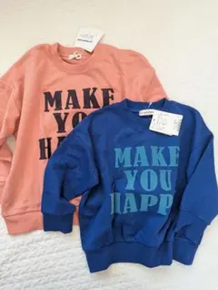 ☆新品未使用品☆ブランシェス　キッズロゴトレーナー 2点