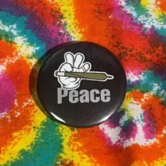 Peace 缶バッジ★ピース ジョイント ヴィンテージ USA雑貨 古着