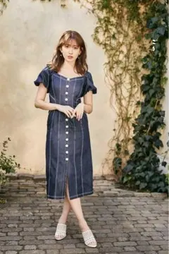 最終値下げ　Herlipto デニムワンピース herlipto デニムワンピース - メルカリ