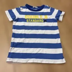 DOUBLE.B 120サイズ Tシャツ 青と白のストライプ