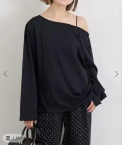 U by SPICK&SPAN アシメオフショルオーバーカットソーのサムネイル