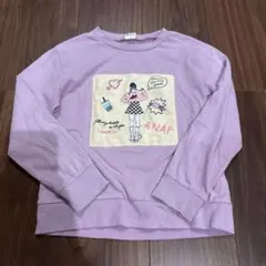 ANAP トレーナー ラベンダー 女の子プリントのサムネイル
