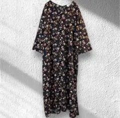 CIAOPANIC TYPY 美品　フラワー柄　ワンピース　ネイビー通勤　176のサムネイル