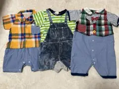半袖ロンパース　3枚セット　70 80 春夏生まれ