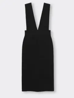 新品タグ付 guジーユー ニットジャンパードレスZ XL 黒