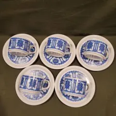 オールドノリタケ 装飾柄カップ&ソーサー5客セット