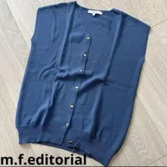 m.f.editorial ネイビー ノースリーブセーター Fサイズのサムネイル