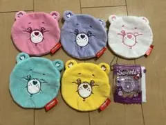 ケアベア　Care Bears ポーチ5種セット　おまけ（ケースキーホルダー紫）