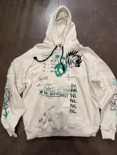 DIESEL ホワイト グラフィックパーカー　Mサイズ